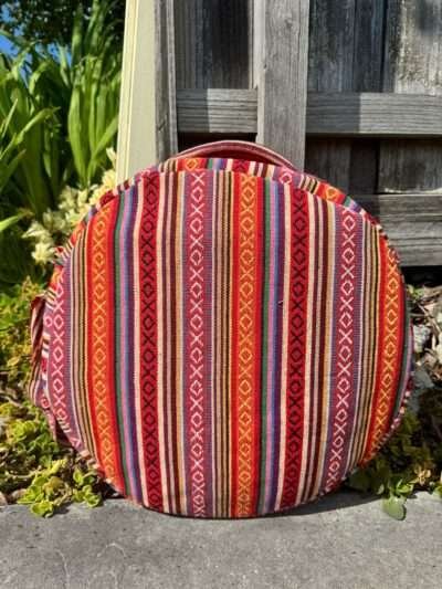 multicolor shamanic drum bag back