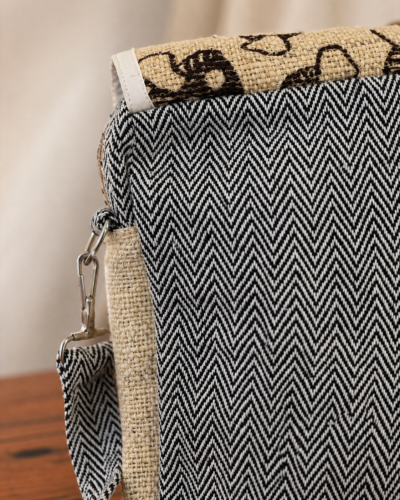 Shroom Hemp Side Bag - Handmade Eco Festival Purse - Designed in Australia - Image 6