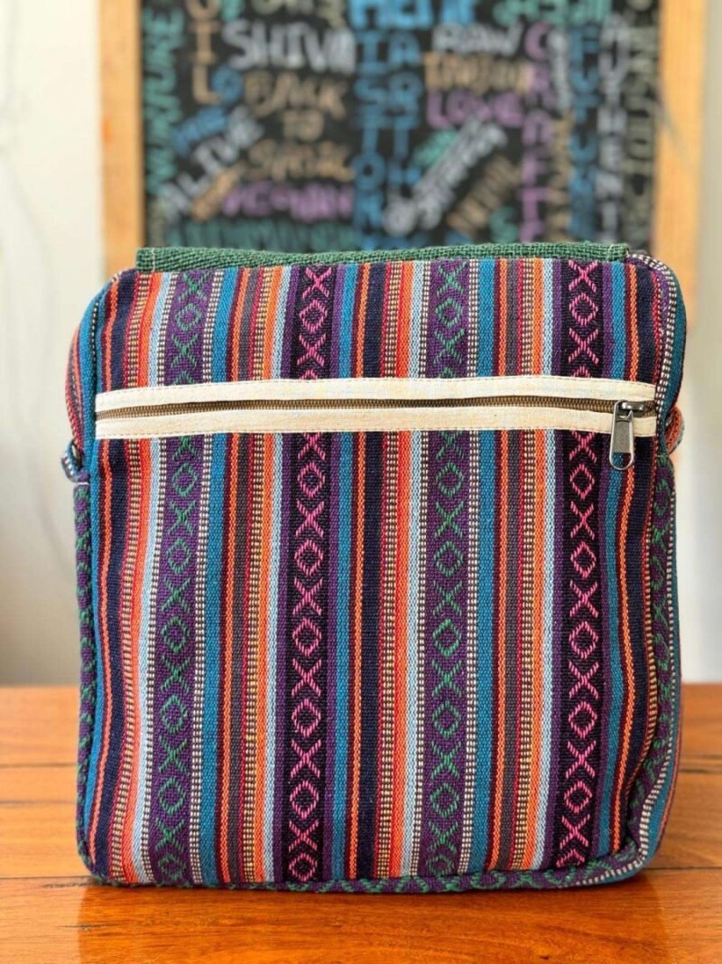 colorful hemp side bag