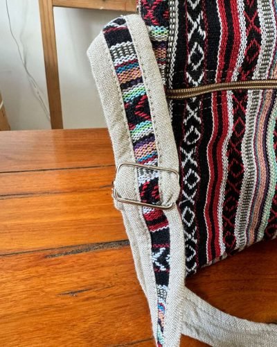 adjustable strap of embroidery mushroom side bag