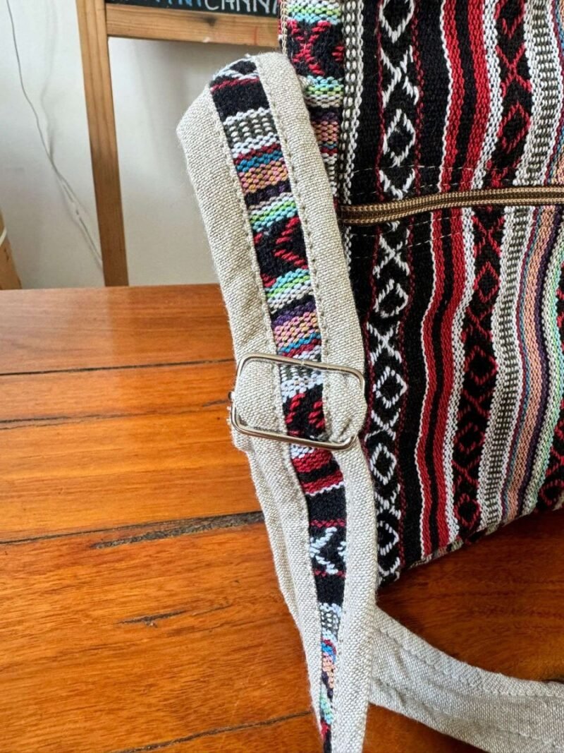 adjustable strap of embroidery mushroom side bag