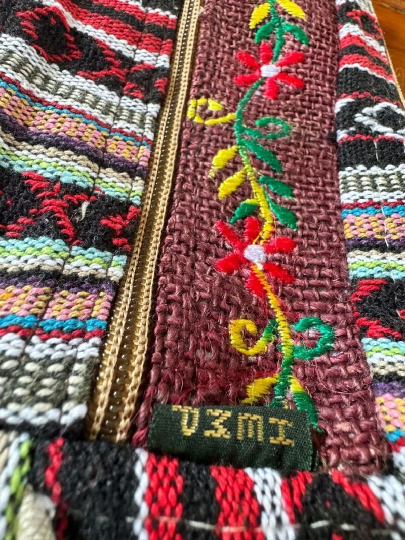 mushroom embroidery zoomed tag view
