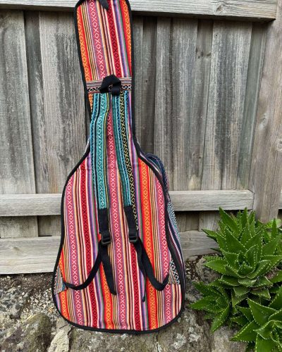 Colorful Water Resistant Hemp Guitar Cover | Eco Handmade Music Bag - Image 10
