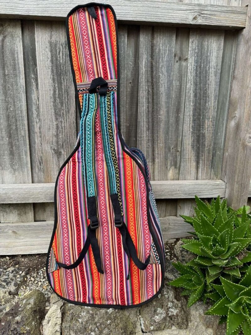 Colorful Water Resistant Hemp Guitar Cover | Eco Handmade Music Bag - Image 11