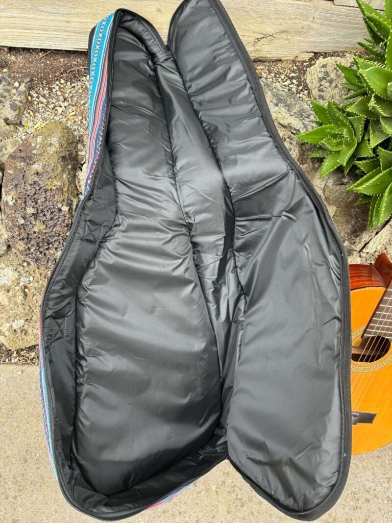 inside view of waterproof hemp guitar cover