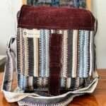 Colorful Hemp Side Bag with Flap: Light Mix
