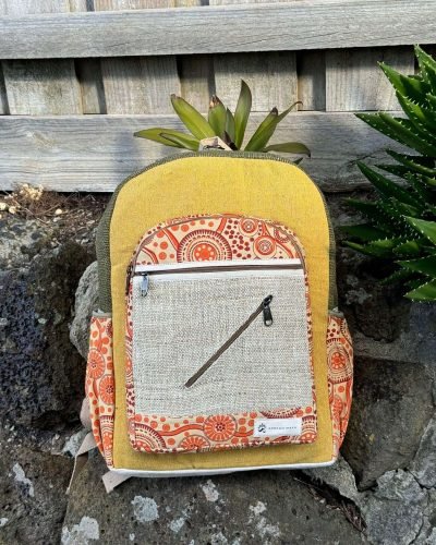 yellow backpack front