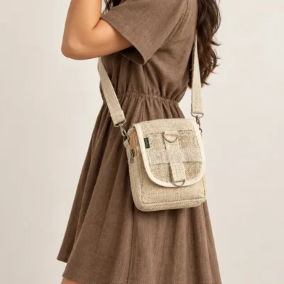 Hemp beige side back carry
