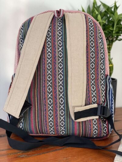 back view of skull printed backpack