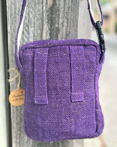 purple side bag back