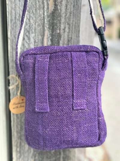 purple side bag back