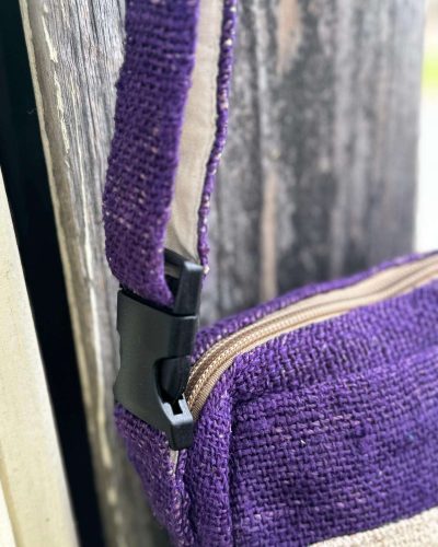 buckle purple side bag