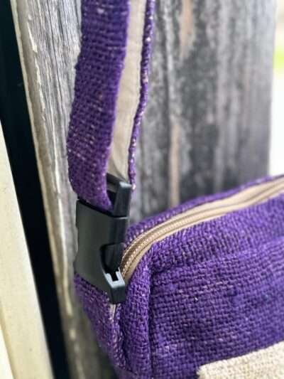 buckle purple side bag