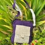 Purple Hemp Side Bag | Handmade Eco Crossbody Purse