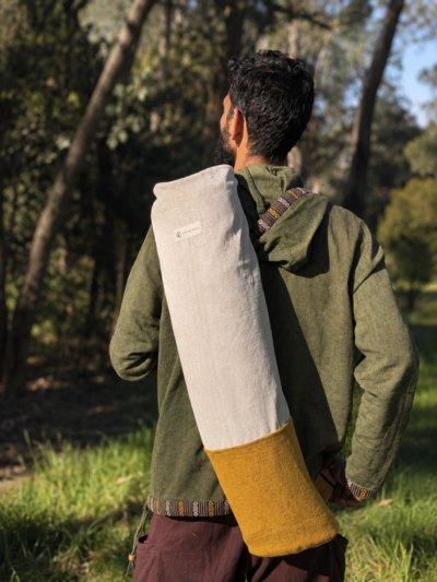 yoga mat bag mustard