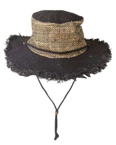 Cruiser Hemp Hat with String: Black - Image 5