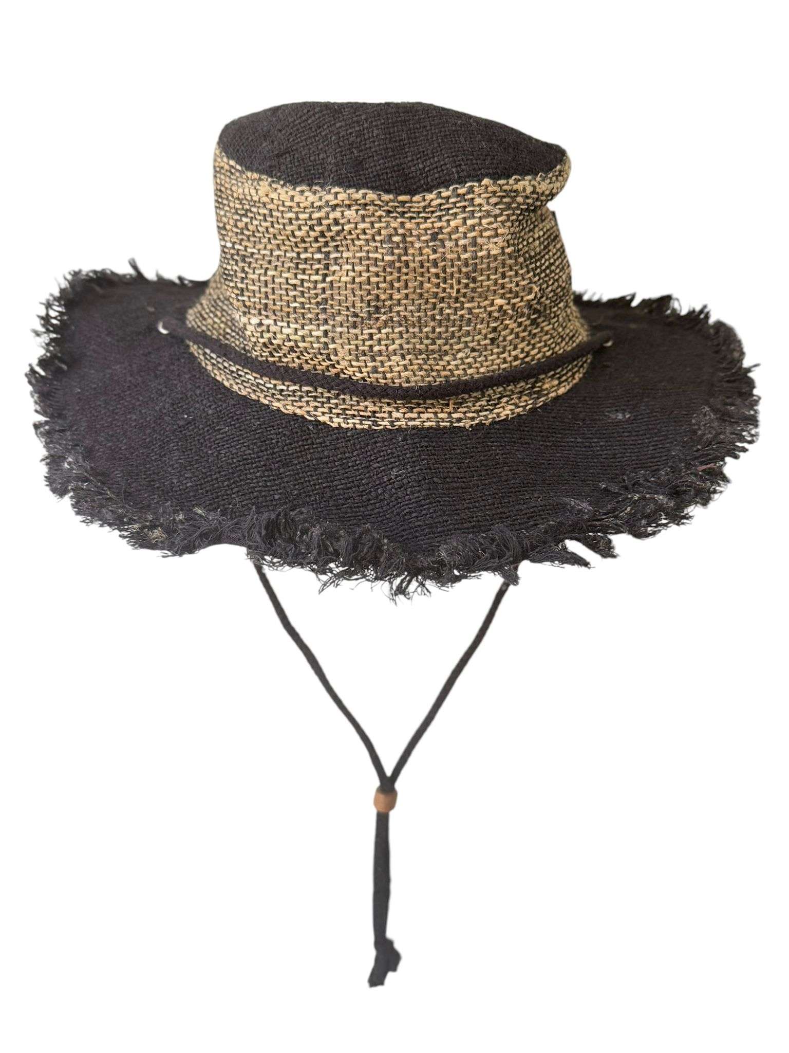 Cruiser Hemp Hat with String: Black - Image 5