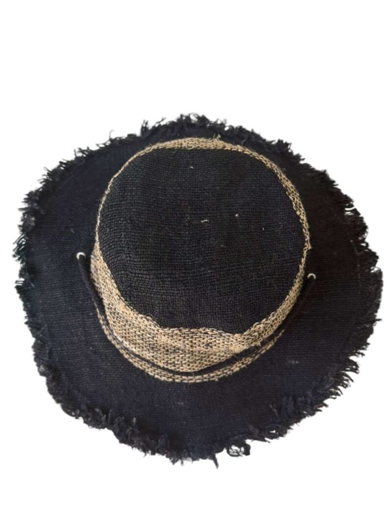 black cruiser hemp hat top view