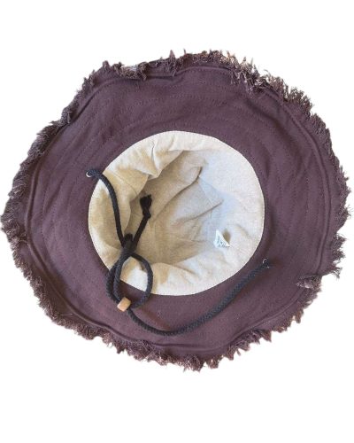 inner view of brown cruiser hat