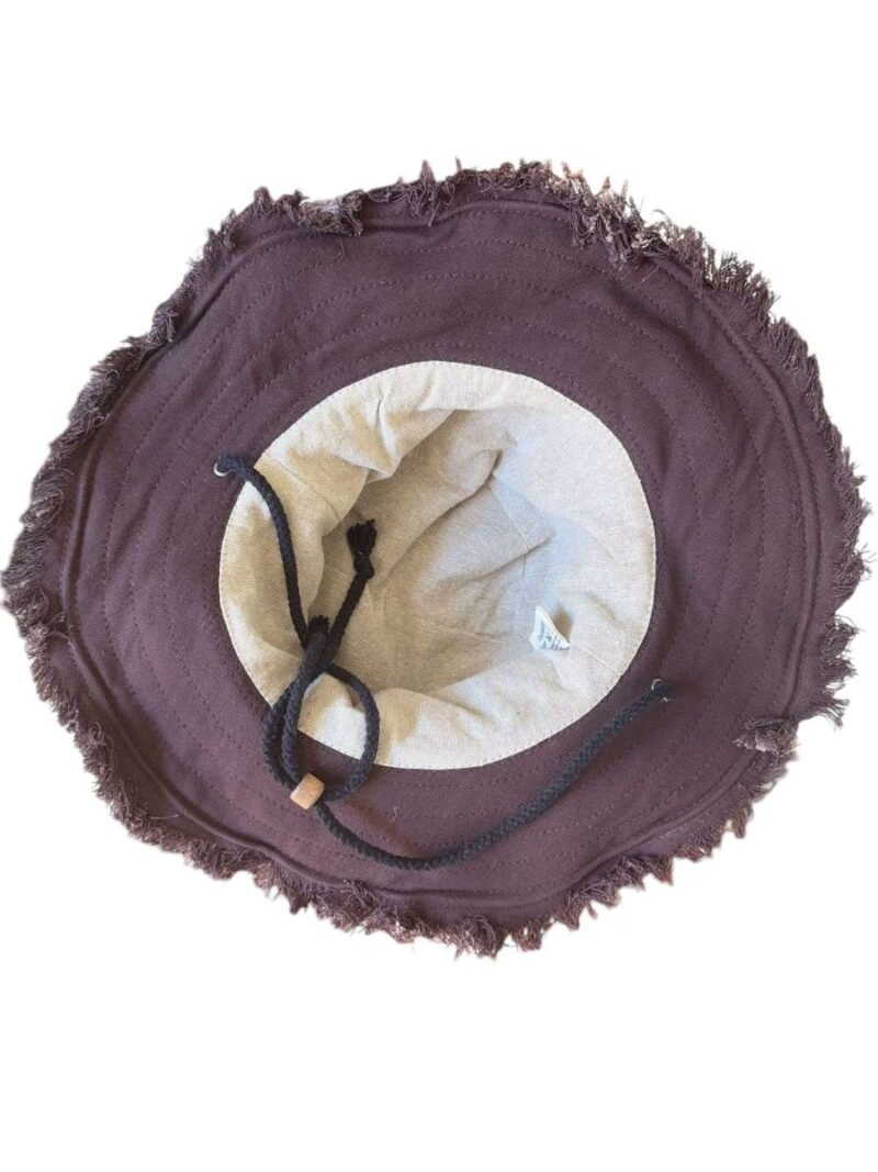 inner view of brown cruiser hat