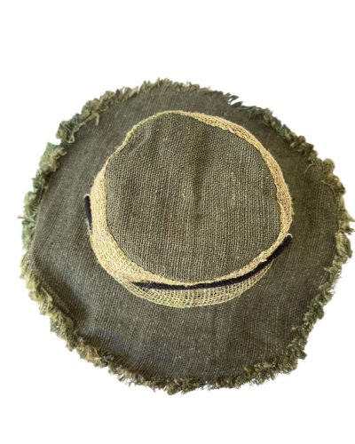 top view of green cruiser hat