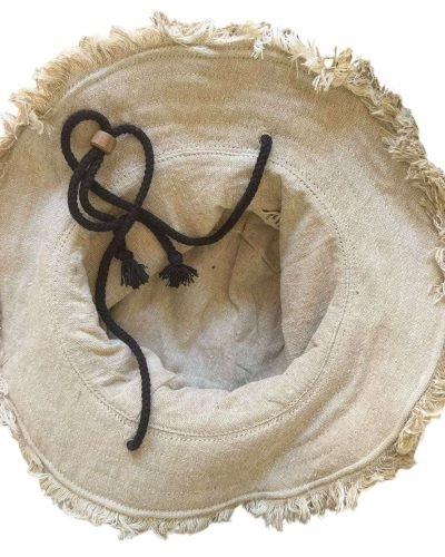 inner view of beige cruiser hat