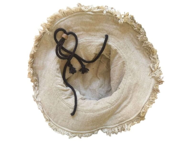 inner view of beige cruiser hat