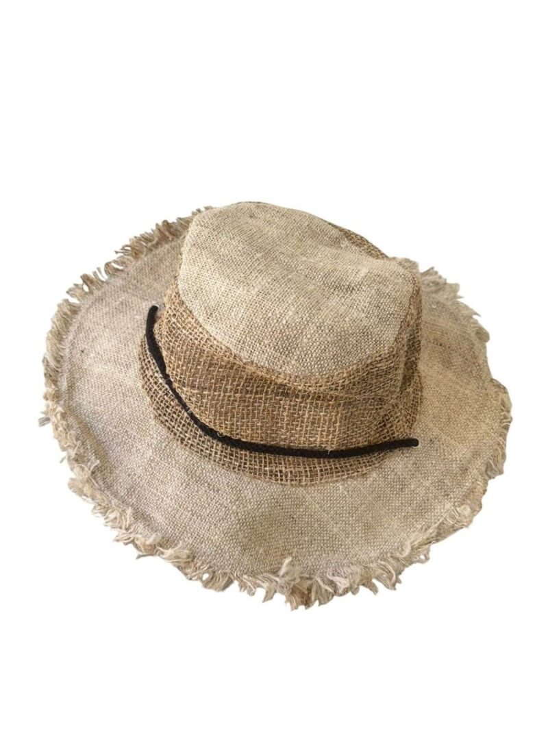 top view of beige colored cruiser hat