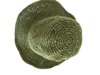 Green Crochet Hemp Hat - Image 3