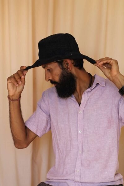 Brown KTM safari Hemp Hat with Wide Brim for Sun Protection - Image 6
