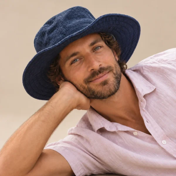 Navy Blue KTM Hemp Safari Hat – Wide Brim