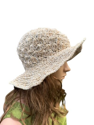 sunshade crochet hat side