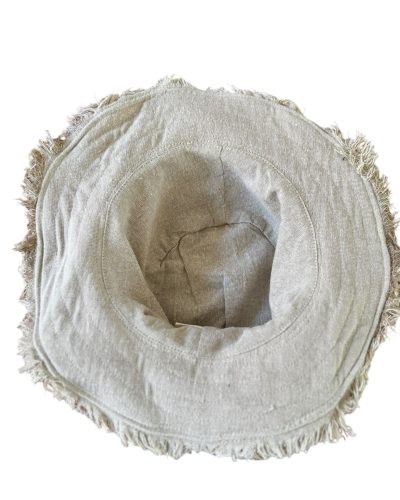 inner view of beige hemp cruiser hat