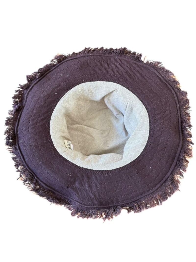 inner view of brown hemp cruiser hat