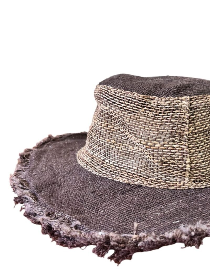 brown cruiser hemp hat with closeup view