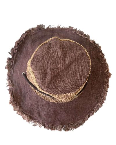 brown cruiser hemp hat with string
