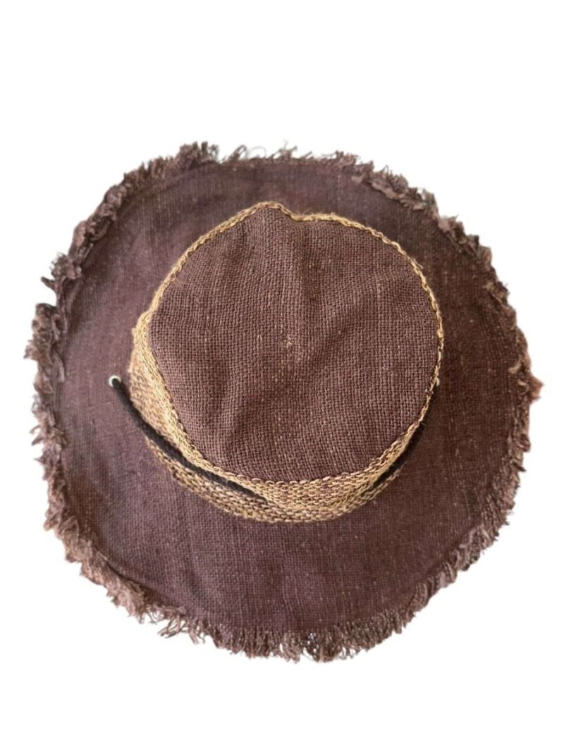 brown cruiser hemp hat with string