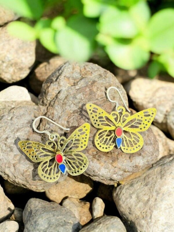 gold butterfly earrings