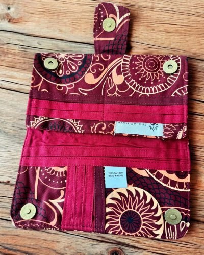 maroon bliss wallet inner view