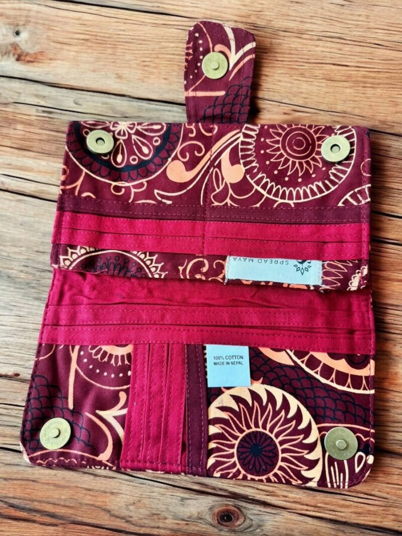 maroon bliss wallet inner view