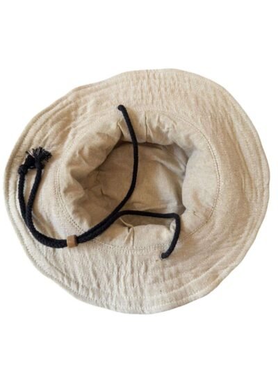 Everyday Hemp Hat with String: Beige - Image 2