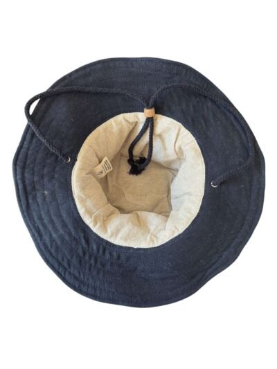 Everyday Hemp Hat with String: Black - Image 2