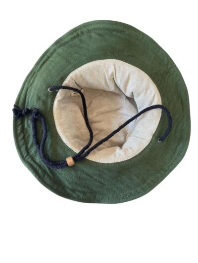 Everyday Hemp Hat with String: Green - Image 2