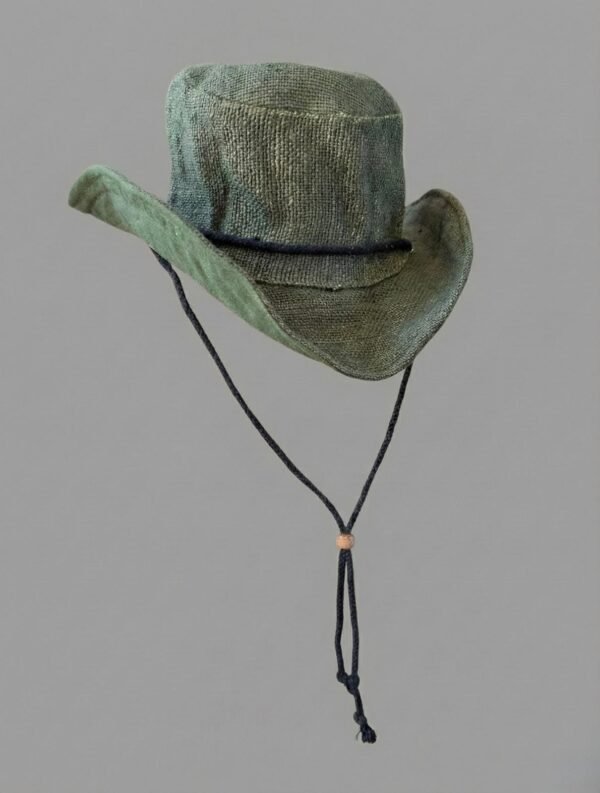 Green KTM Hemp Safari Hat with Chin Strap - Image 5