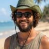 KTM Safari Hat with String: Green