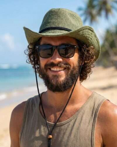 KTM Safari Hat with String: Green