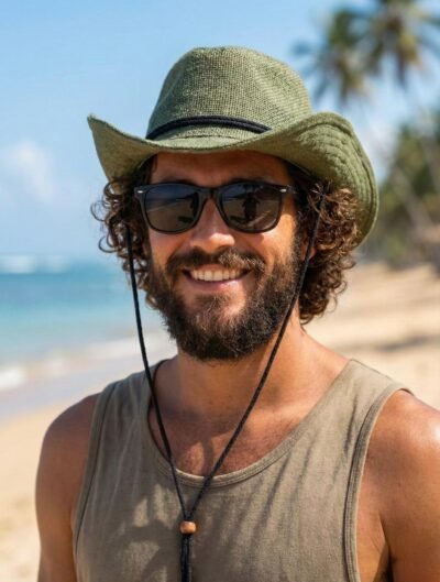KTM Safari Hat with String: Green