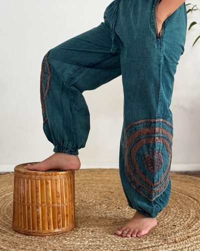 teal harmony circle trouser side view