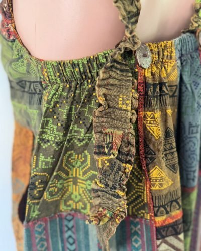 hippie overall adjustable button