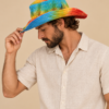 spreadmaya rainbow safari hat worn by male